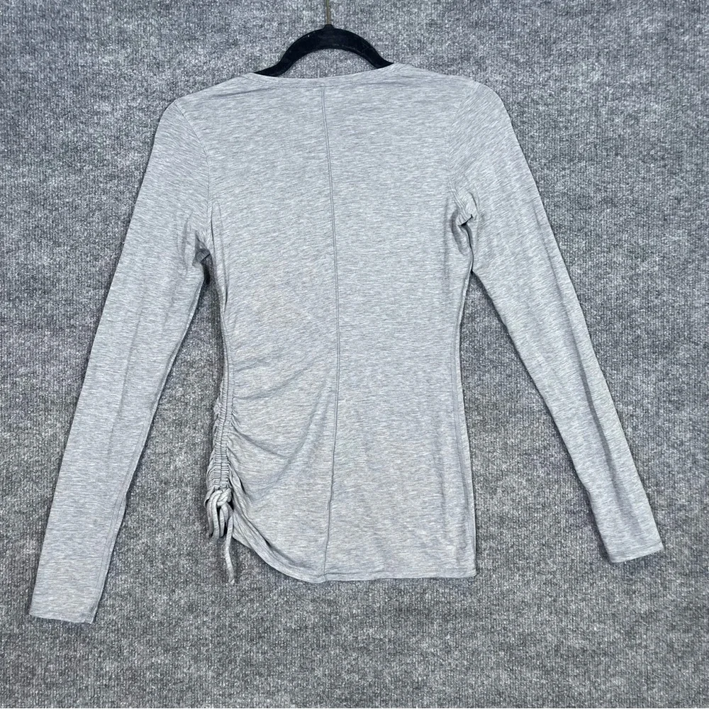Lululemon Cinch It Long‎ Sleeve Tee Womens Medium Gray Heathered Active Stretchy